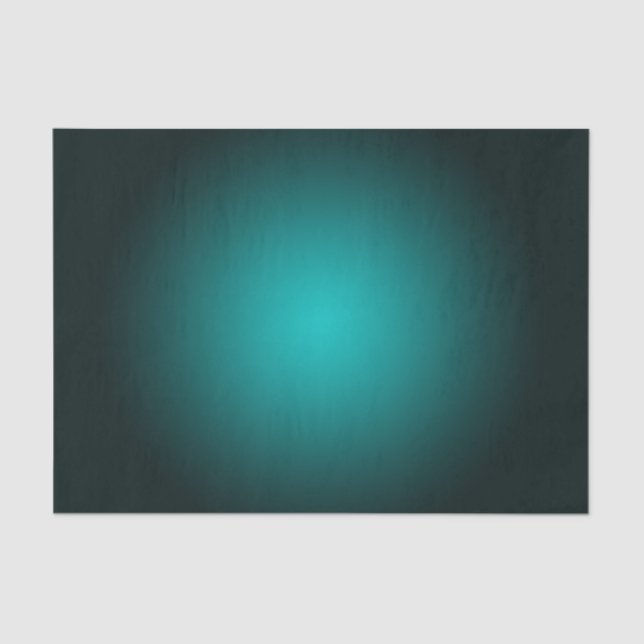 Teal Ombre Green Gradient Modern Minimalist Tissue Paper (Front)
