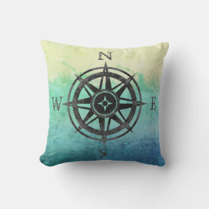 Teal Ombre Sea Cushion