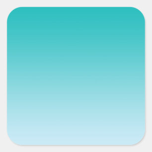Teal Ombre Square Sticker
