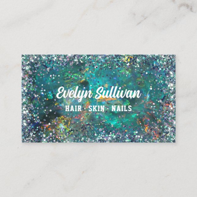 Teal Opal Business Card (Front)