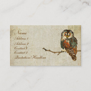 Teal Owl Business Card/Tags Business Card