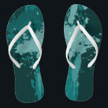 Teal Paint Splatter - Wedding Party Supply - Jandals<br><div class="desc">The teal paint splatter decorates flip flops which are part of the Splatter wedding design. The all-season teal wedding party accessory is great for offering alternative footwear to guests of a beach wedding. Does the teal-green hue differ from the one you envisioned? Change it! Browsing the Plan to Wed Store...</div>