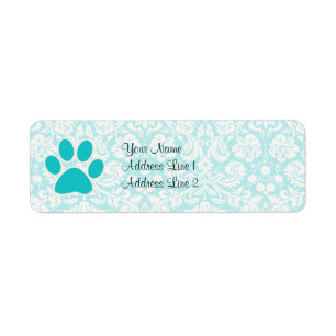 Teal Paw Print