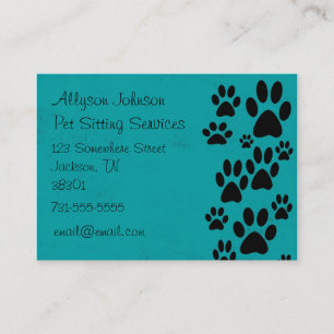 Teal Paws Business Cards