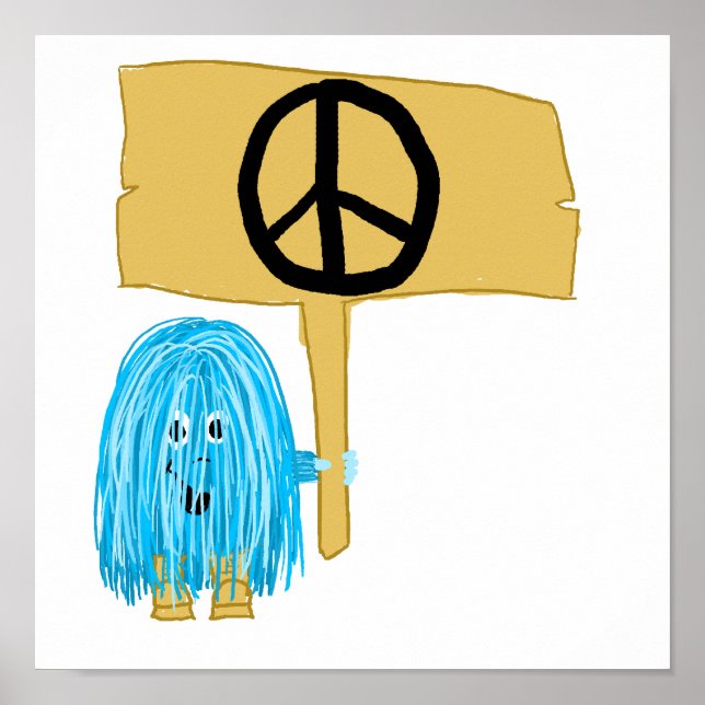 Teal Peace Sign (Front)