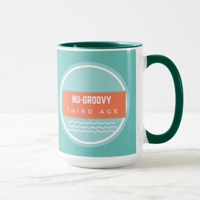 Teal peach nugroovy third age   mug (Right)