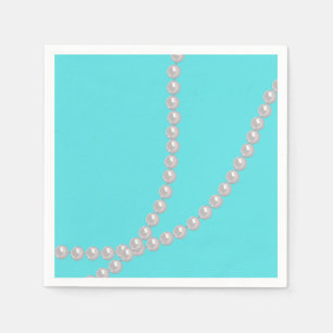 Teal & Pearls Napkin