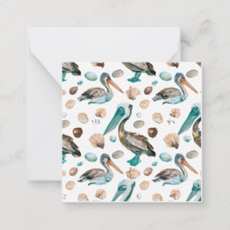 Teal Pelican Notecard