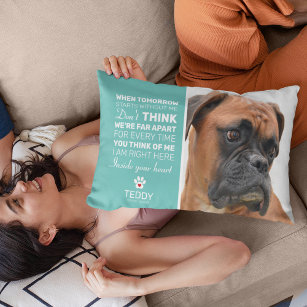 Teal Pet Memorial   Remembrance Dog Keepsake Decorative Cushion