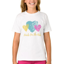 Teal, Pink & Yellow Hearts 