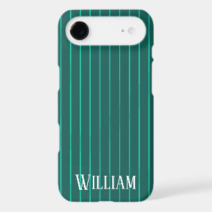 Teal pinstripes