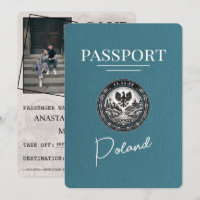 Teal Poland Passport Save The Date