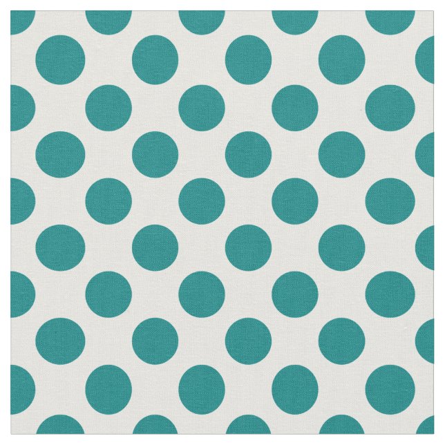 Teal Polka Dot Fabric (Close Up)