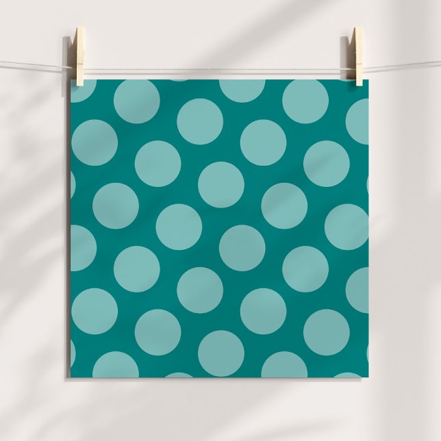Teal Polka Dot Pattern Photo Print (Teal Polka Dot Pattern Photo Print)