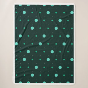 Teal Polka Dots Seamless Pattern Sherpa Blanket