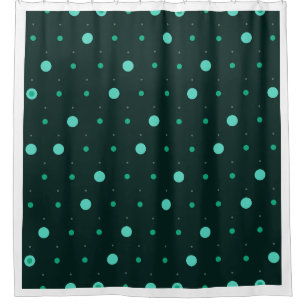 Teal Polka Dots Seamless Pattern Shower Curtain