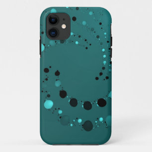 Teal polkadot swirl Case-Mate iPhone case