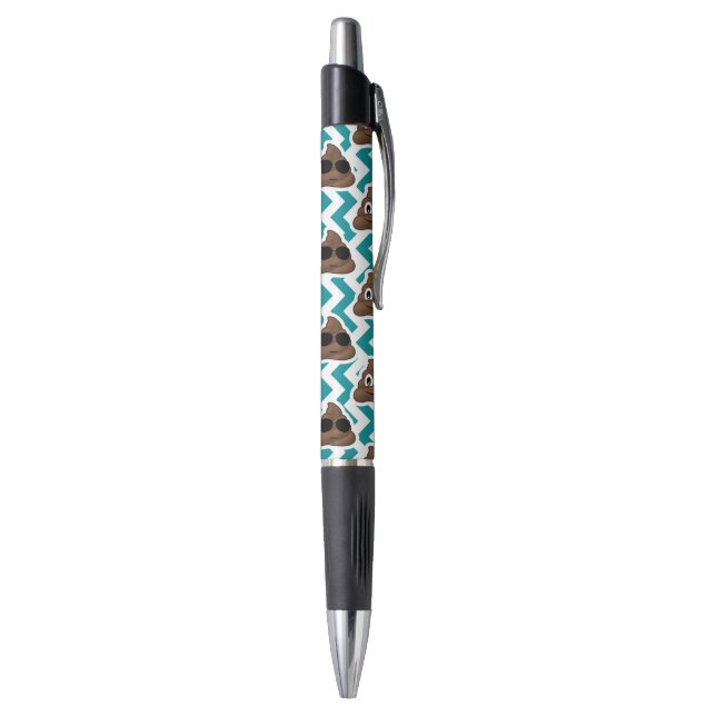 Teal Poop Emoji Pattern (Bottom (Vertical))