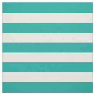 Teal Preppy Stripes Fabric