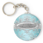 Teal Princess Winter Wonderland Sweet 16 Invite