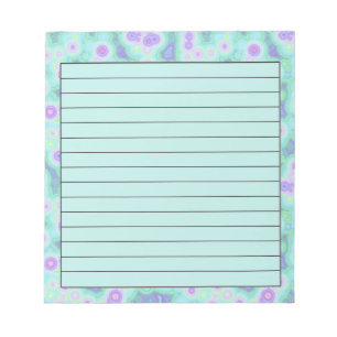 Teal psychedelic notepad