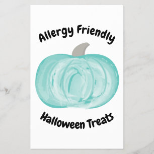 Teal Pumpkin Halloween Sign Allergy Friendly Treat Flyer