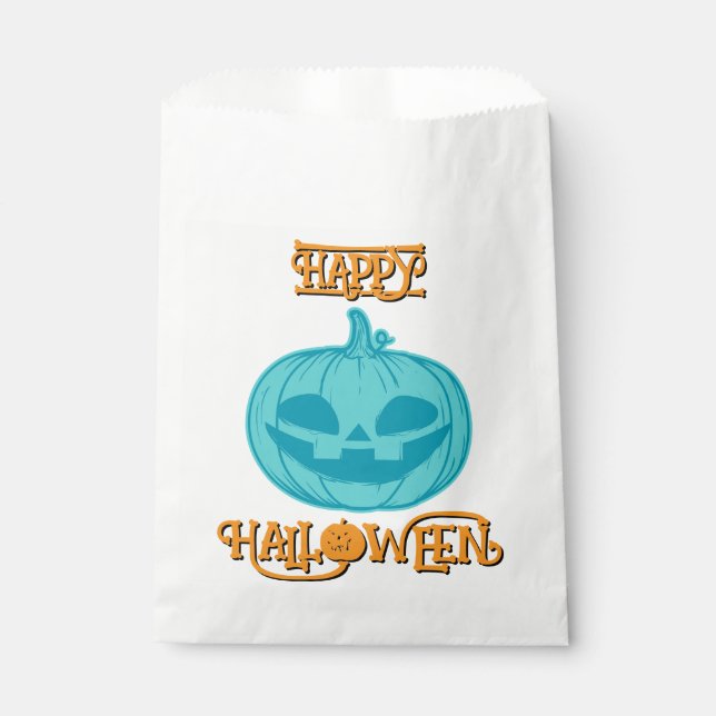 Teal Pumpkin Happy Halloween Favour Bag (Front)