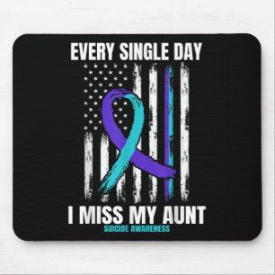 Teal Purple Aunt Suicide Awareness Prevention Amer Mouse Pad
