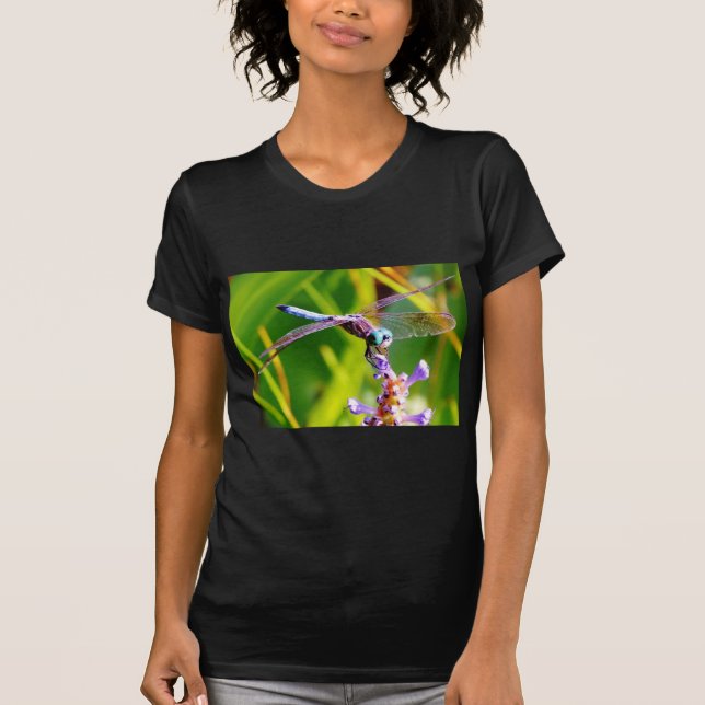 Teal & purple Dragonfly T-Shirt (Front)