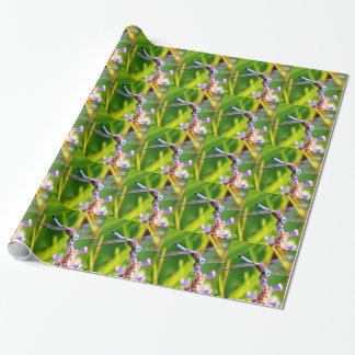 Teal & purple Dragonfly Wrapping Paper