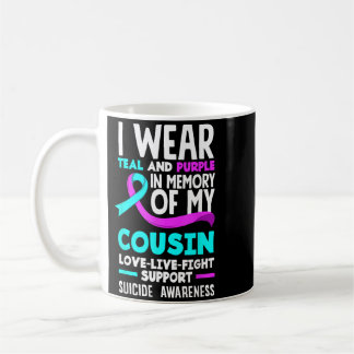 Teal Purple In Memory Of Cousin Suicide Prevention Coffee Mug