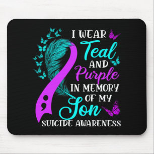 Teal Purple In Memory Of My Son Suicide Awareness  Mouse Pad