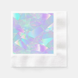 Teal & Purple Iridescent Design Napkin