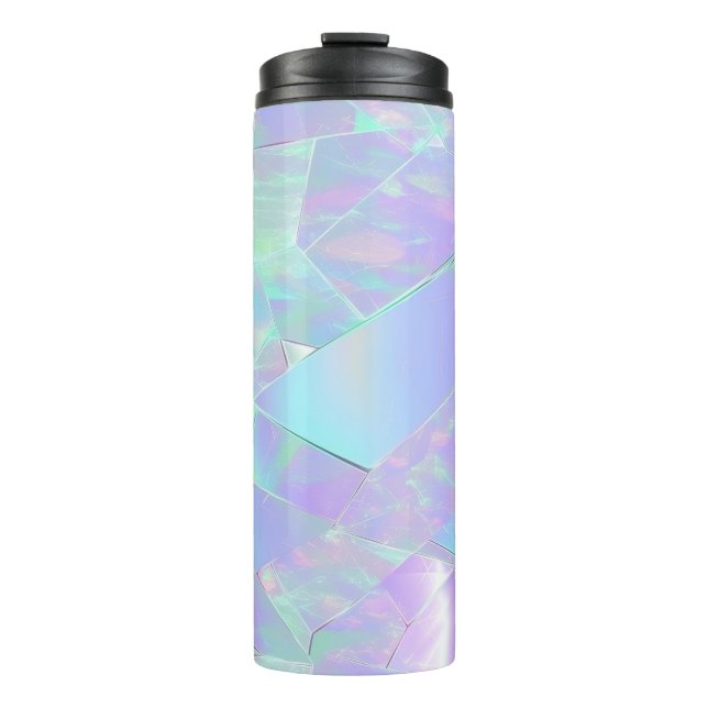 Teal & Purple Iridescent Design Thermal Tumbler (Front)
