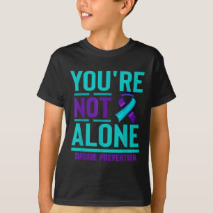Teal Purple Mental Health Awareness Suicide Preven T-Shirt