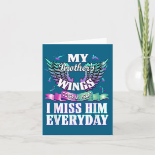 Teal Purple Ribbon Suicide Awareness Flag I Miss M Card