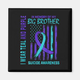Teal Purple Suicide Awareness Flag Big Brother Ck  Magnet
