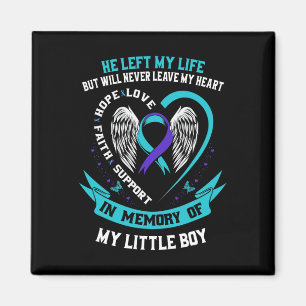 Teal Purple Suicide Awareness Little Boy Loss Of S Magnet