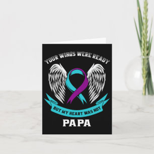 Teal Purple Suicide Awareness Ribbon In Memory Of Card
