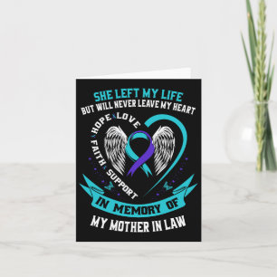 Teal Purple Suicide Awareness Shirt Mother In Law Card