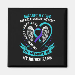 Teal Purple Suicide Awareness Shirt Mother In Law  Magnet