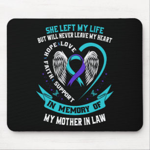 Teal Purple Suicide Awareness Shirt Mother In Law Mouse Pad
