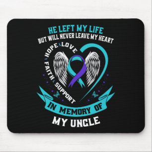 Teal Purple Suicide Awareness Shirt Uncle Preventi Mouse Pad