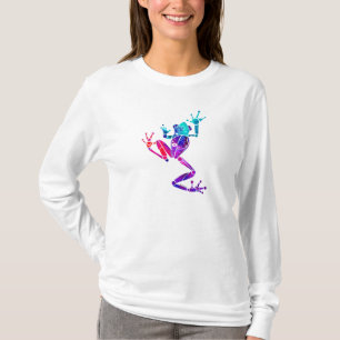 Teal & Purple Tree Frog Long Sleeved Shirt
