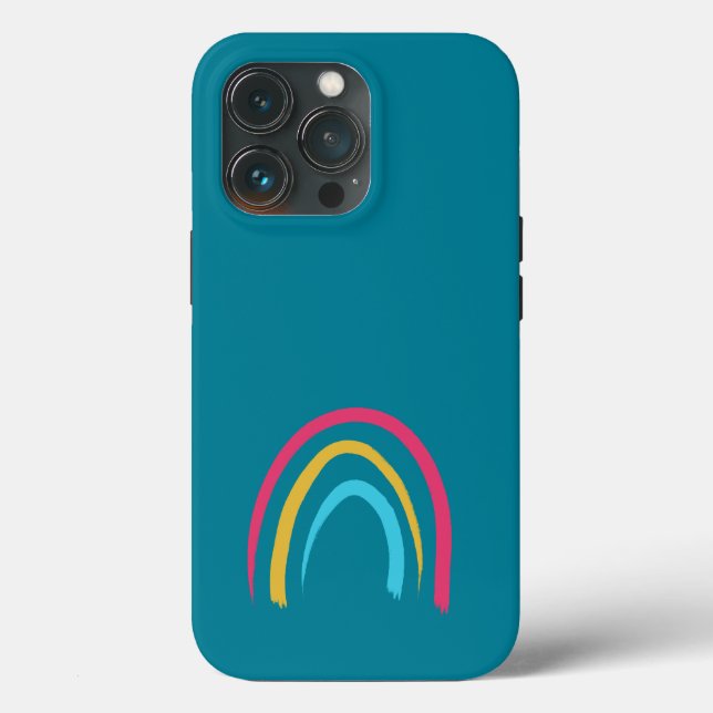 Teal Rainbow Case-Mate iPhone Case (Back)