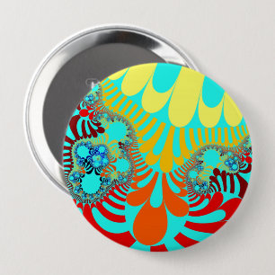 Teal Rainbow Mod 10 Cm Round Badge