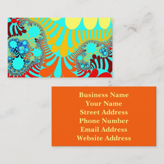 Teal Rainbow Mod Business Card (Front/Back)