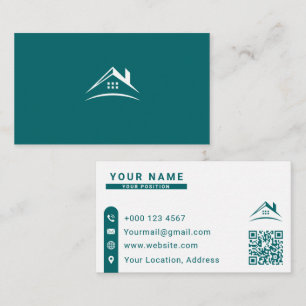 Teal Real Estate Business Card