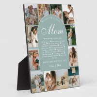 Teal Reasons We Love You Mom Photo Grid Collage