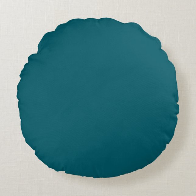 teal rectangular pillow with a smooth fabric cover (Front)